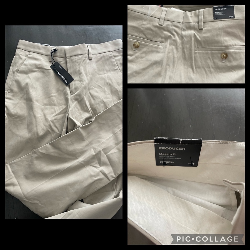NWT Express Mens "The Producer" Modern Fit  Dress Pants 29x30
